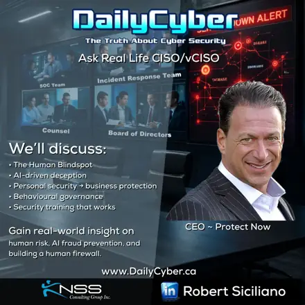 Published episode artwork for DailyCyber The Truth About Cyber Security with Brandon Krieger